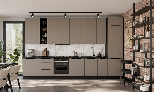 KUCHNIA ARIA FRONTY KOLOR SZARY Sandgrau AFM / 3 KOLORY KORPUSÓW